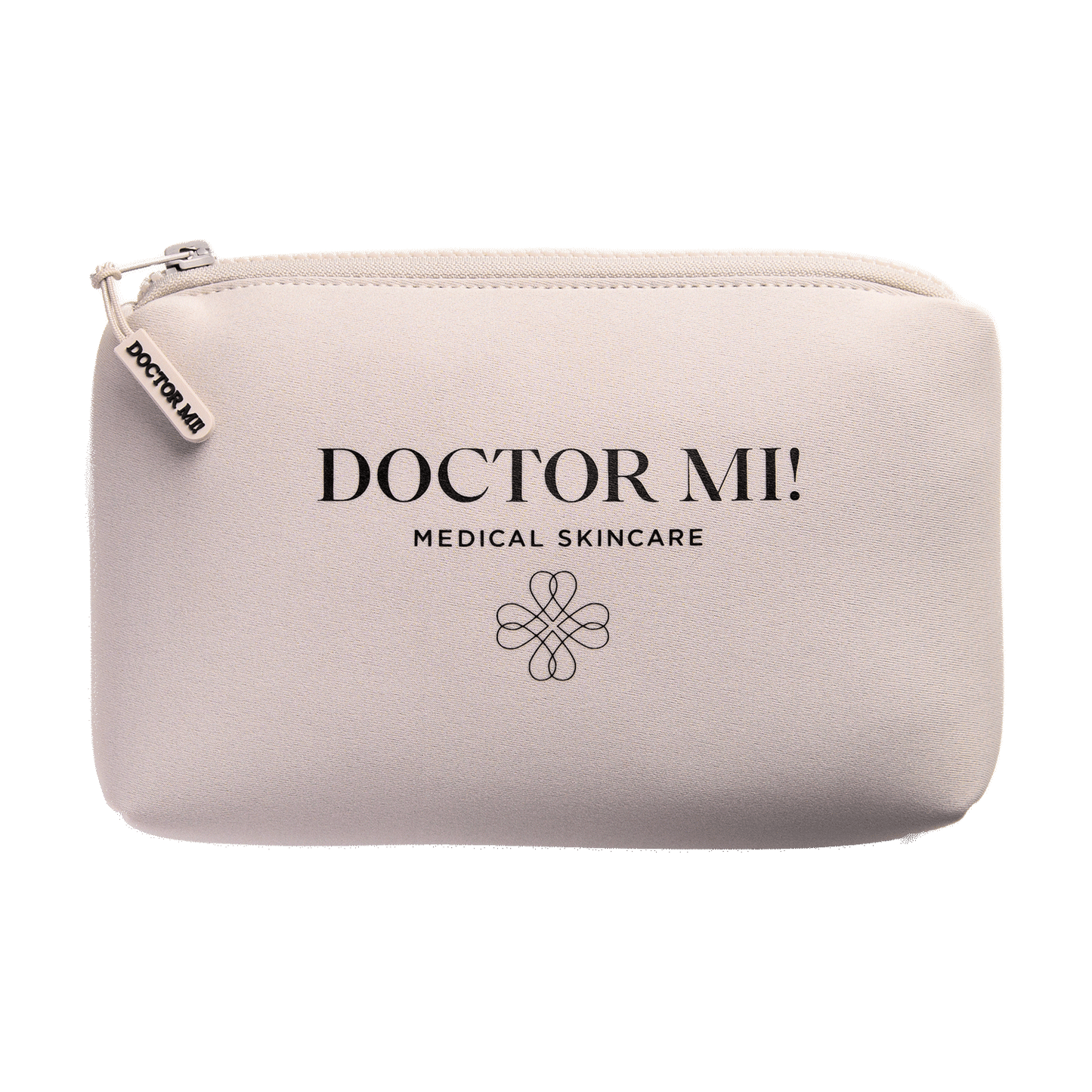 DOCTOR MI! SAND BAG Kosmetiktasche mit sandfarbener wasserabweichendem Neopren Stoff